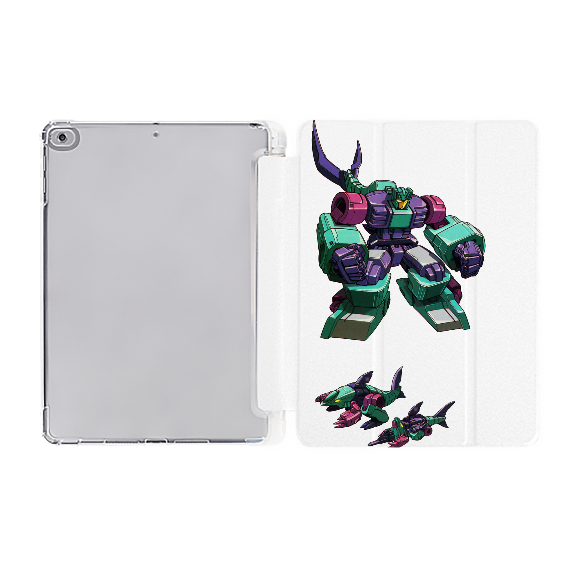 （画像用）  IPad ケース ペン収納付き 三つ折りスタンド PUレザー×シリコン 対応機種9.5/10.5/10.9インチ